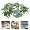 Artificial Leaf Candle Wreath for Event Decor Green Rustic Candle Holder