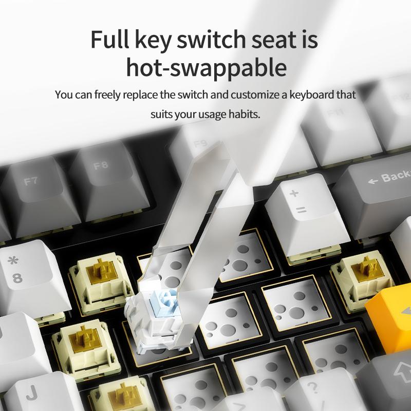 Ajazz Tastiera Gaming AK35I V3 Wireless Bluetooth Ricevitore 2.4G