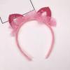 Dziewczyny Słodkie kocie uszy Kształt Gaza Cekiny Opaska Opaska do włosów Akcesoria do obręczy
