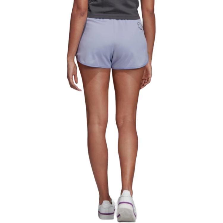Adidas Originals Floral Fashion Comfortable Breathable Quick-Dry Sports Shorts Women Shorts Purple DX4259