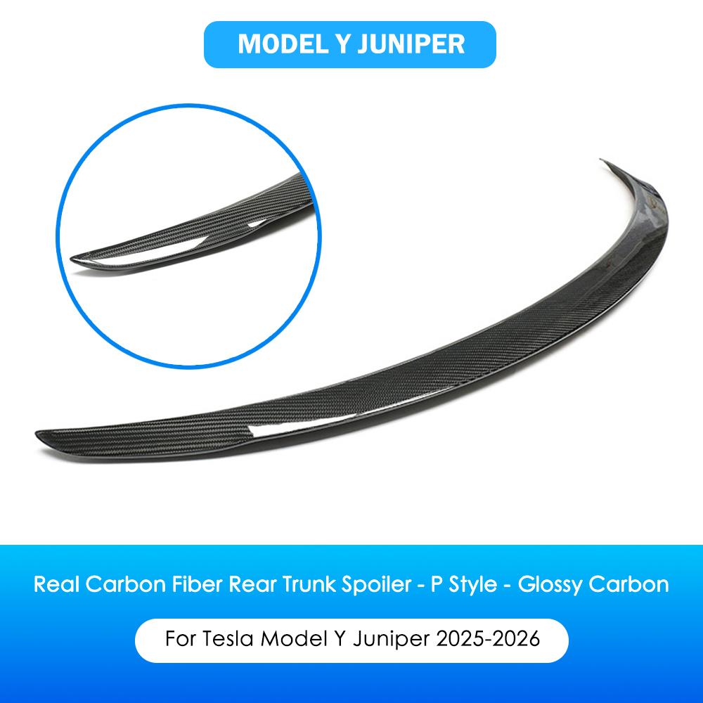 Heenvn Performance Version Real Carbon Fiber Spoiler For Tesla Model Y Juniper 2025 2026 Rear Trunk Wing Modification Exterior