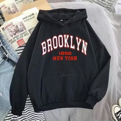 Men’s Letter Print Hoodie Drawstring Long Sleeve Casual Hooded Sweatshirt for Winter Fall Men’s Clothing