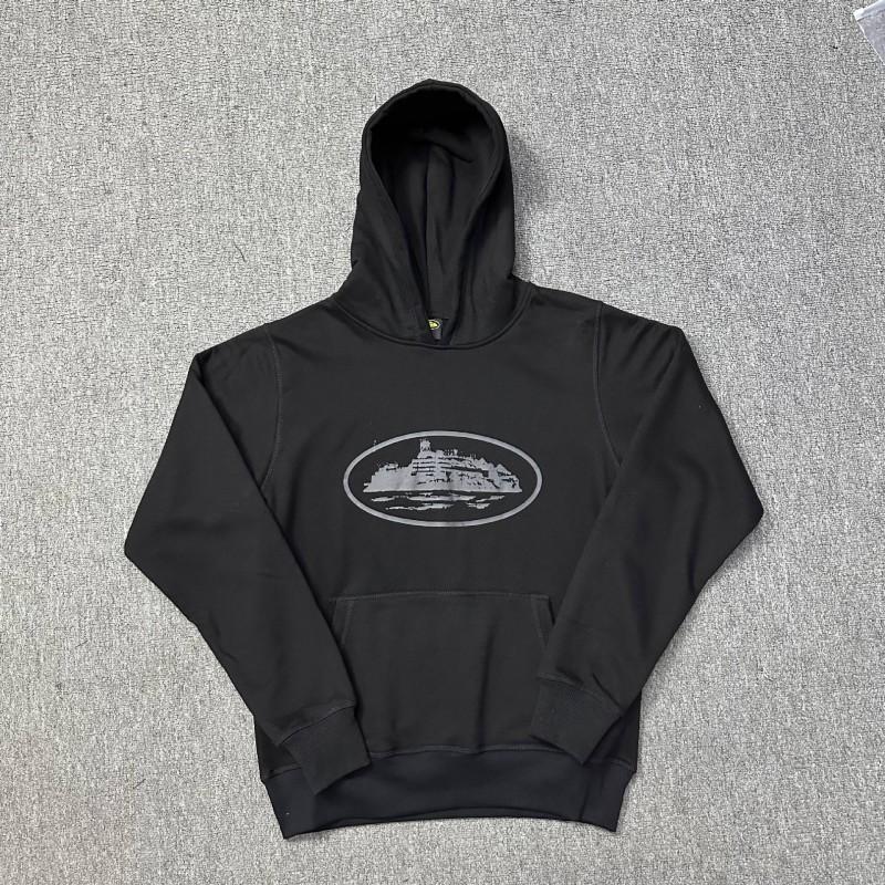 Corteiz Classic Ship Print Fleece Hoodie Casual Streetwear Men Women