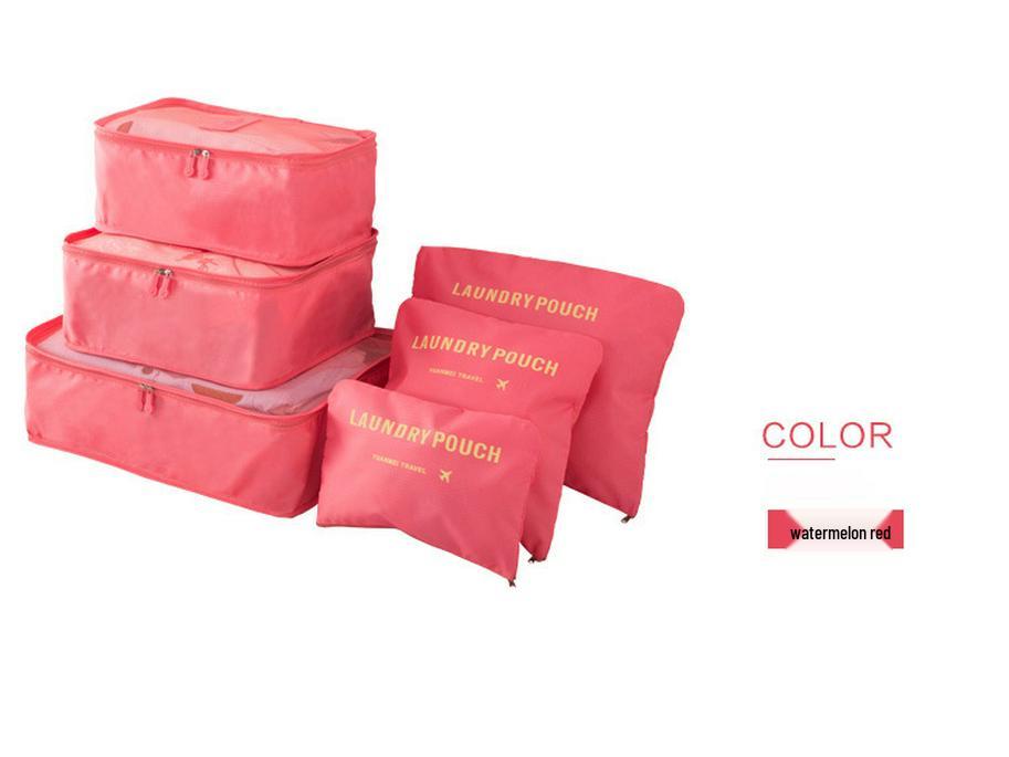 Spot Travel Six-Piece Set: Large Capacity Clothes Storage & Portable Toiletry Cosmetic Bags