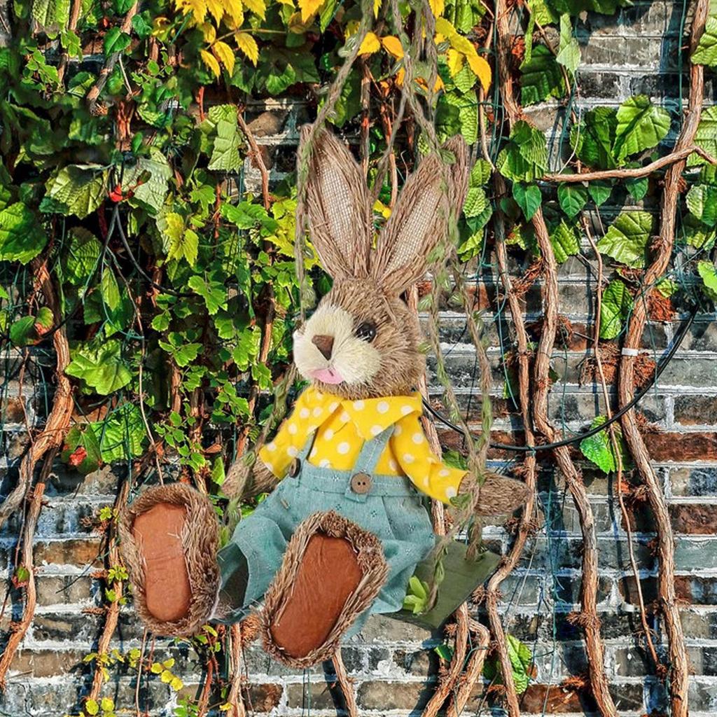 Animal Craft Decorative Ornament Swing Figurine Woven Collection Sculpture Cute for Wedding Balcony