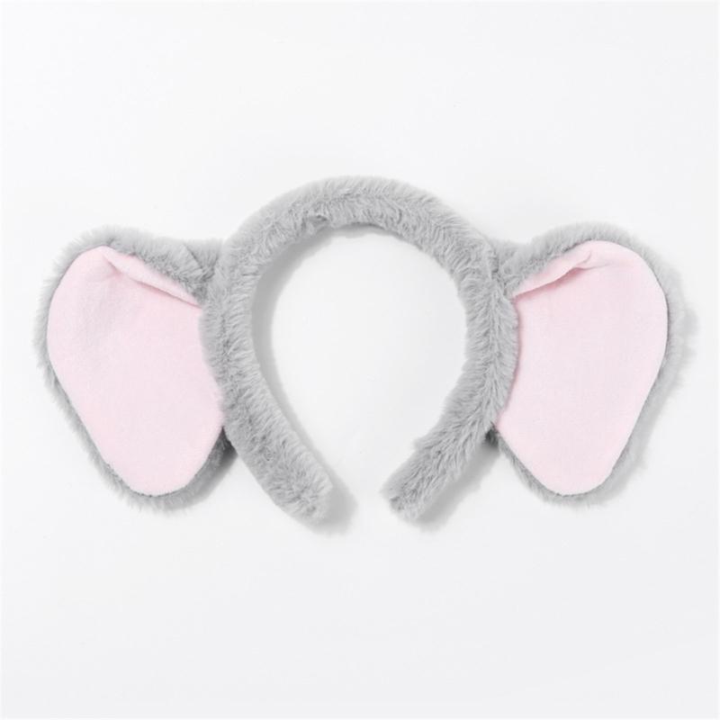 Plush Elephant Cartoon Headband for Kids Hairpieces Headwear Soft Hair Accessory for Makeup and Skincare
