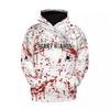 Spring And Autumn Fashion Men's Hoodie Bloody Horror 3D Print Hoodies Street Casual Boy Sweatshirt Men's Oversized Top Clothing
