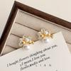 Light luxury high-end sense exquisite pearl temperament stud earrings zircon niche design sense versatile earrings fashion gentle earrings