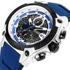 Megir Men Sport Watch Relogio Masculino Blue Silicone Strap Mens Watches Top Brand Luxury Luminous Waterproof Quartz Watch Man