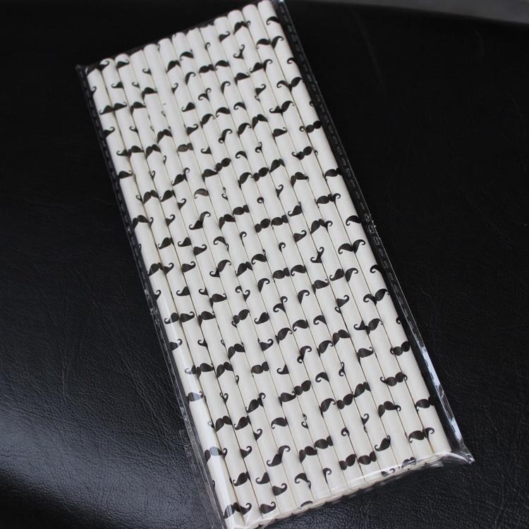 Arrival 25pcs/Lot Event & Party Supplies Mustache/Beard Paper Straws for Birthday Wedding Party Dec