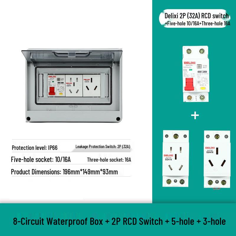 HT-Circuit Waterproof Outdoor Distribution Box for Construction and Household Electric Metering, Surface Mounted Switch Box.