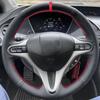 Maßgeschneiderte Anti-Rutsch PU-Leder Lenkradbezug zum Flechten für Honda Civic 8. Generation MK8 2005 2006 2007 2008 2009 2010 2011