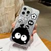 Foreign Trade Hot-selling Cartoon Black Coal Ball UV Painting Apple 15promax Mobile Phone Case iPhone17 Anti-drop Protective Case