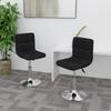 VidaXL Swivel Dining Chairs, 2 Pcs, Black Fabric