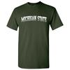 Michigan State Arch Fade College University T-Shirt - Forest