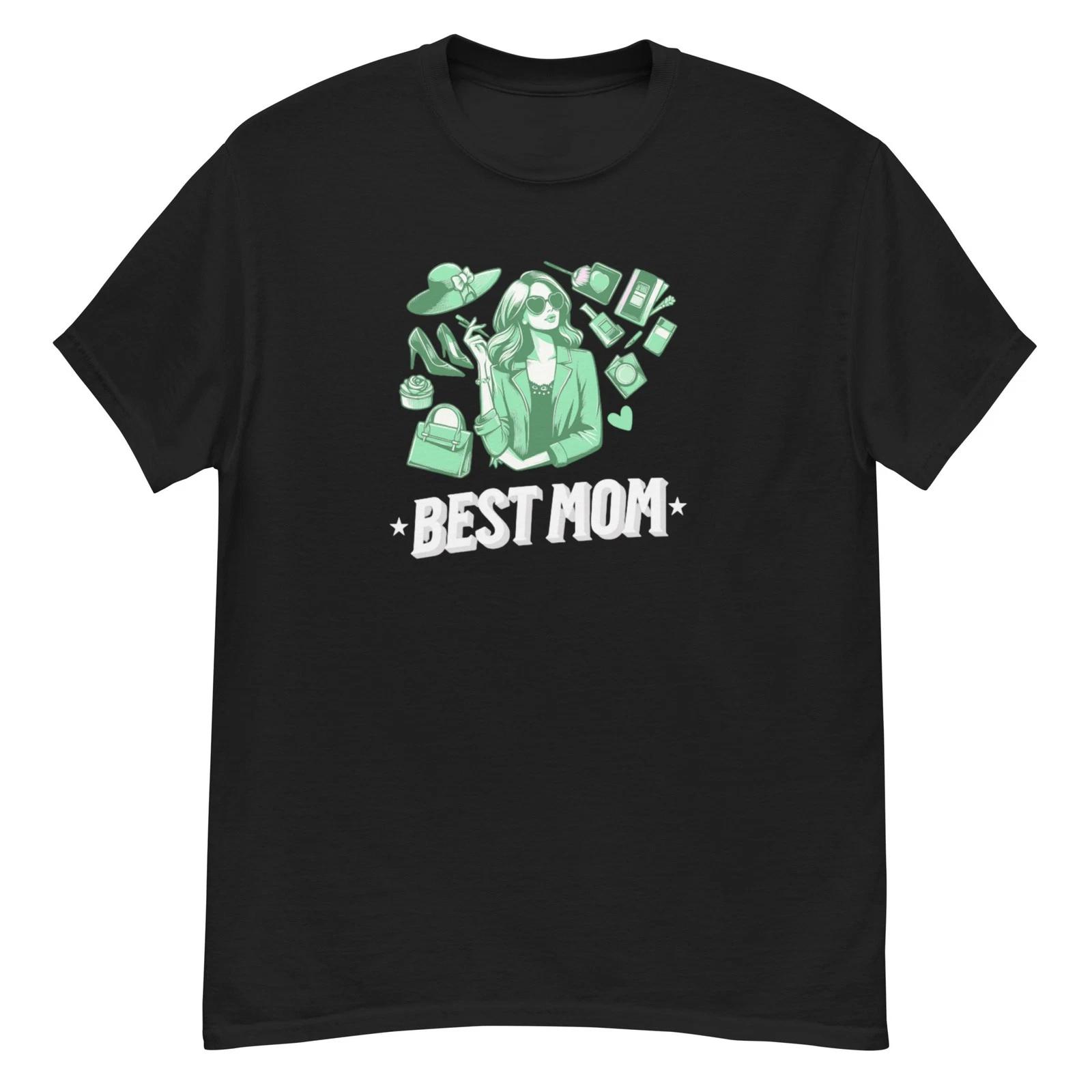 

Best Mom Fashionista T-Shirt, Style Icon Mother s Day Gift, Chic Mama Graphic Tee. L
