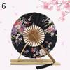 1PC Windmill Fan Female Gift Fan Japanese Round Fan Portable Folding Fan Lady Folding Fan