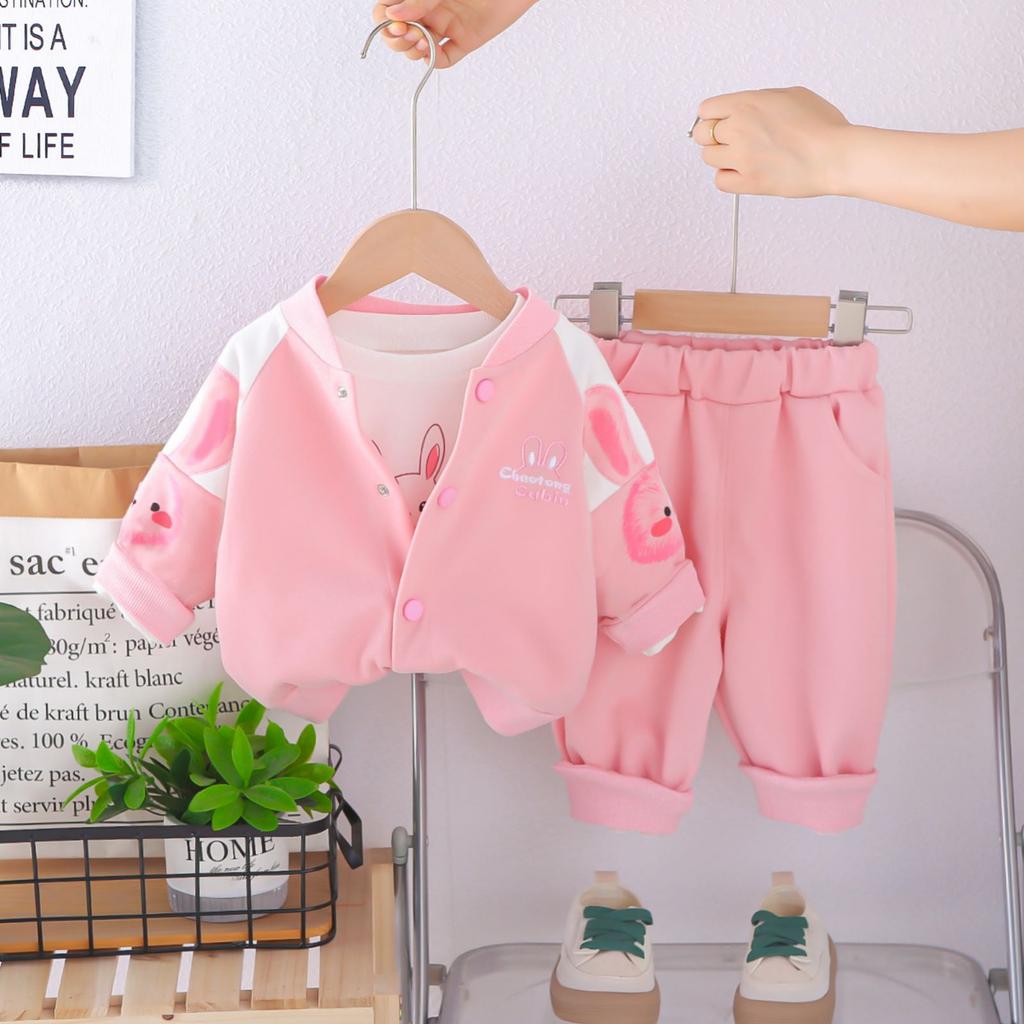 Kids Casual Long-Sleeve Set, Comfortable Daily Wear Outfits