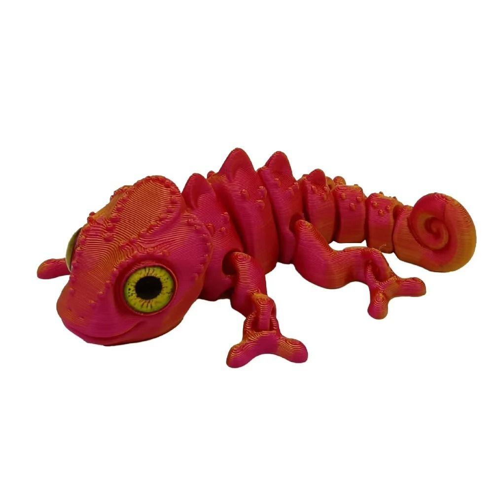 Multi-color Gradient 3D Printing Lizard Multi-joint Simulation Lizard Figurine  Children Toy