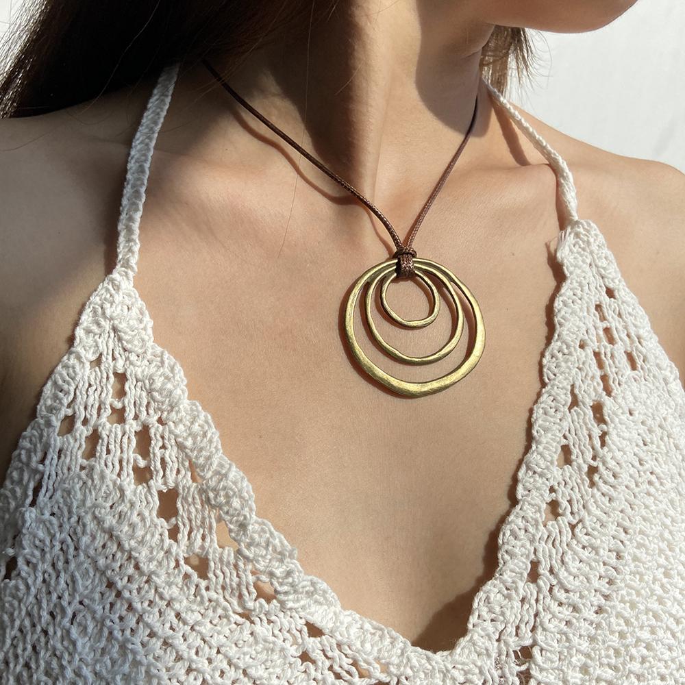 Grote Ketting Onregelmatig Vormig Hanger Ketting Legeringsmateriaal Feest Sieraden Voor Meisjes Vrouwen Sieraden Verjaardagscadeaus white