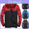 Men Camouflage Windproof Causal Coat Hiking Hooded Zip Up Outdoor Jacket Outwear