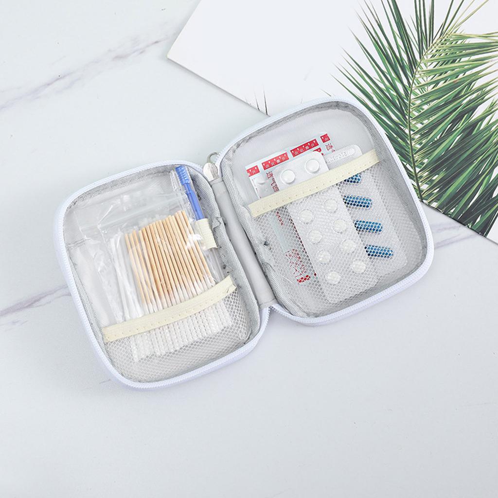 Portable Mini First Aid Bag Empty Small Size Travel Medicine Pouch Zippers Handy Pills Pocket for Travel Home Use