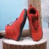 Plush Outdoor Hiking Sneakers Winter Warm Climbing Shoes Unisex High-top Snow Boots Ankle Booties Anti-slip Cotton Shoes