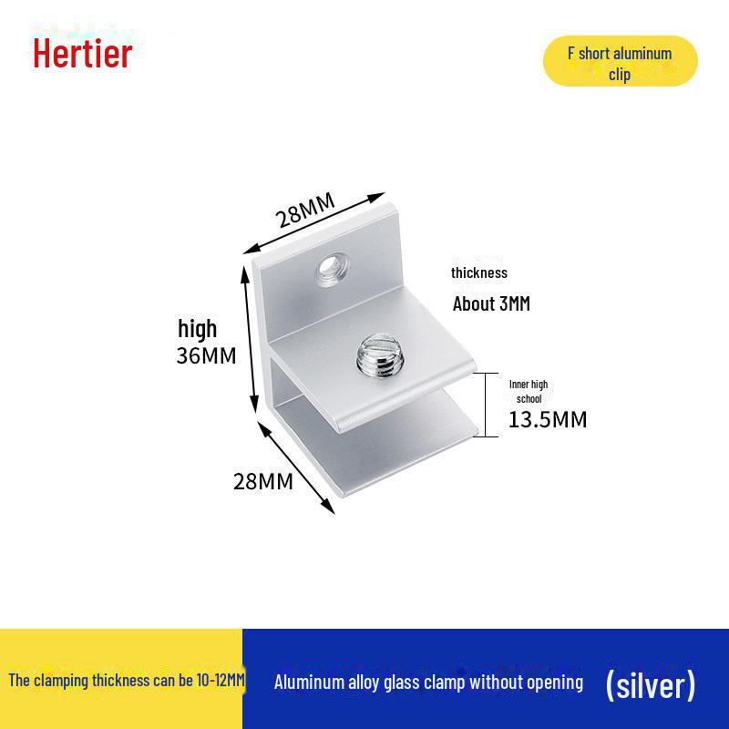 Aluminiowy uchwyt do stojaka na szkło do drewna i płytek