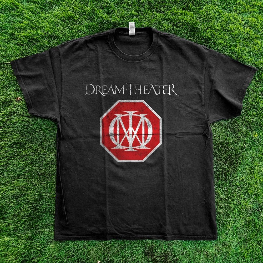 NEW Dream Theater Red Logo T Shirt Short Sleeve  Black Cotton Tshirt Unisex T-Shirt XXXXL