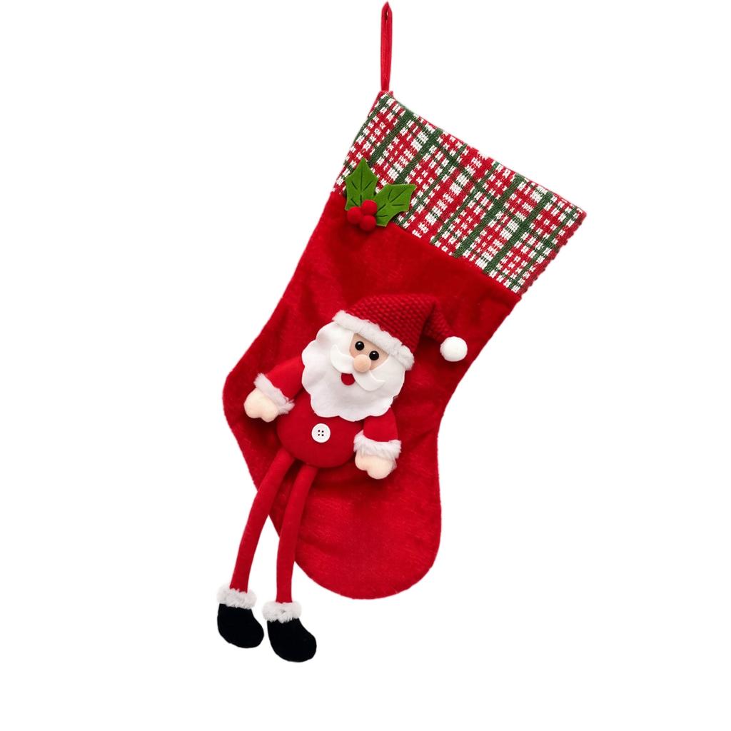 Christmas 3D Long Legs Plush Doll Gift Sock