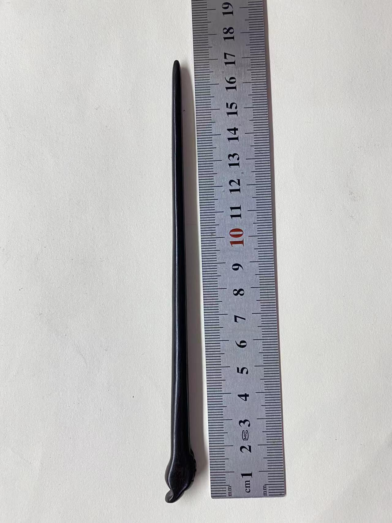 

Китайский стиль Зеленый сандал Эбеновое дерево Заколка для волос - Высококлассная старинная деревянная заколка для причесок