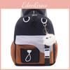 Childrens Color Blocked Backpack With Plush Pendant For 2 To 6 Year Olds