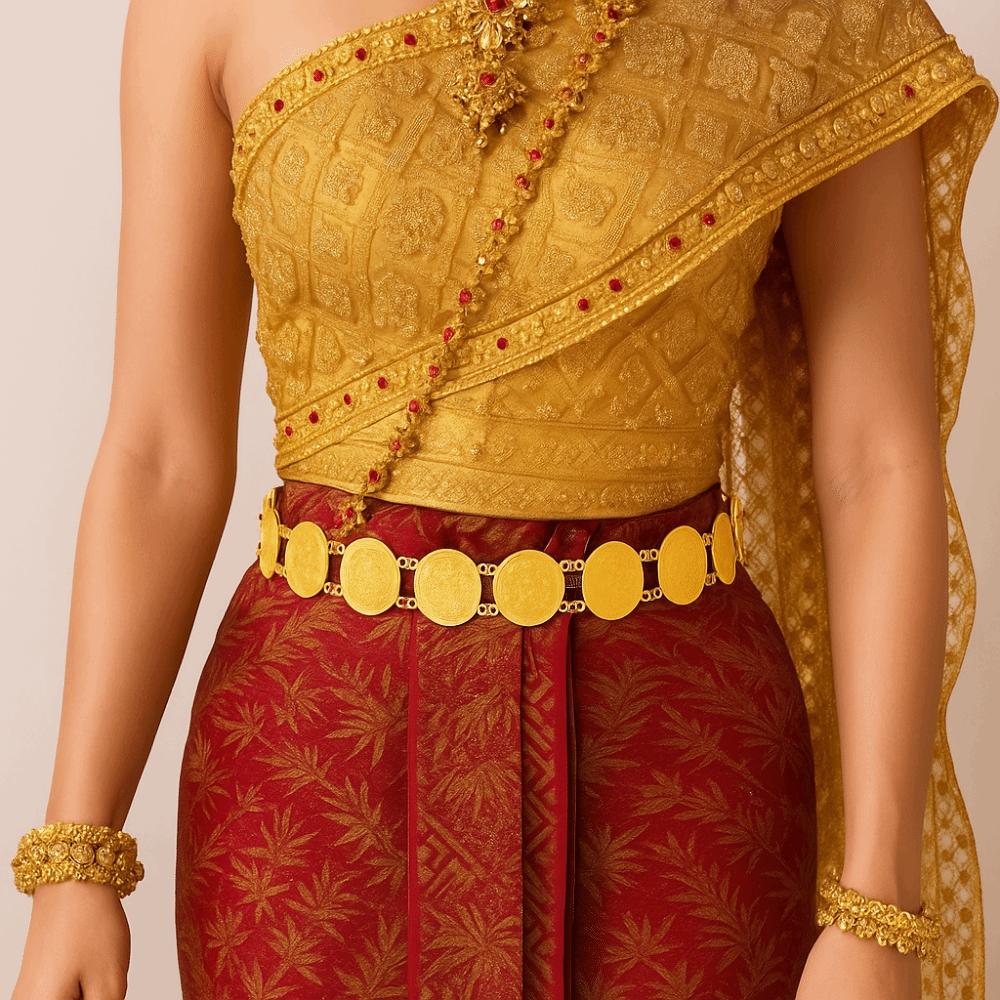 Tassel Metal Coin Waist Chain Metal Gold Belt Vintage Ethnic Style Belt  Party Decoration