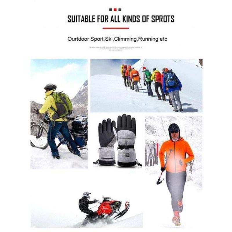 Beheizte Winterhandschuhe, batteriebetrieben, thermische Motorrad-Heizhandschuhe, wasserdicht, Touchscreen, Handwärmer, Radfahren, Skifahren, Outdoor
