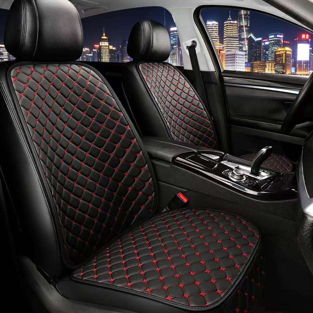 New Car Seat Cushion Universal Comfort Breathable Leather Diamond Grid Single Seat Multi-Pack Universal Vehicle Seat Pad