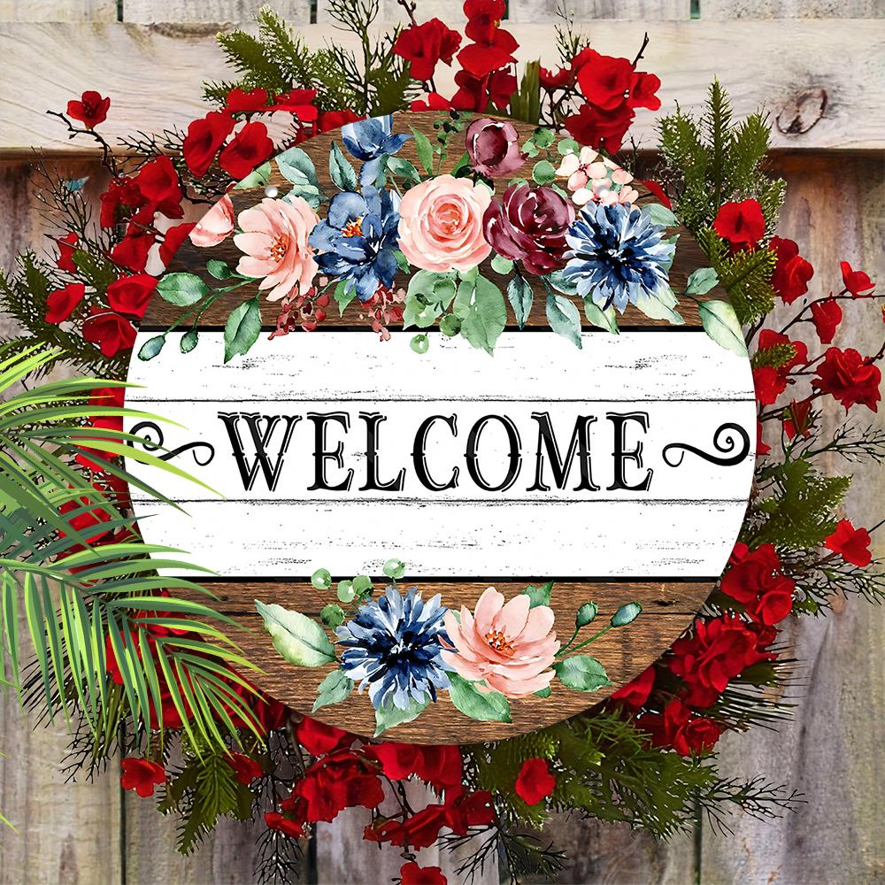 Ξύλινη κρεμαστή διακοσμητική πινακίδα, πινακίδες καλωσορίσματος, διακοσμήσεις εσωτερικού χώρου ή κήπου, 2D επίπεδα κρεμαστά, δώρα για νεοεισερχόμενους φίλους