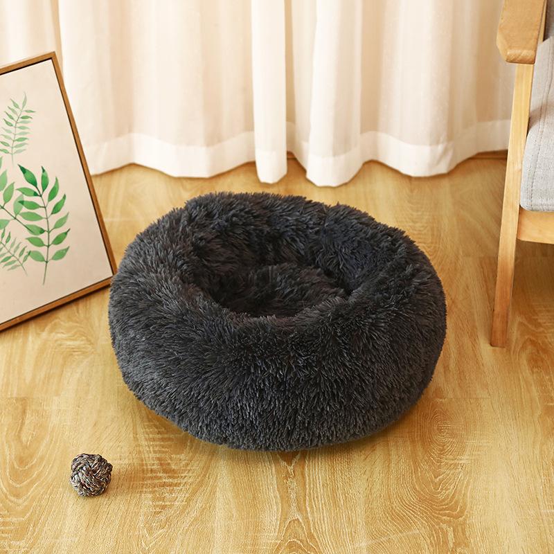 Warm Dog Bed Round Pet Lounger Cushion Dogs Cat Winter Dog Kennel Puppy Mat Pet Bed