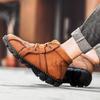 Handmade Leather Casual Shoes For Men Sneakers Men Flat Footwear Leather Boots Men Ankle Outdoor Walking Plus Size 38-48