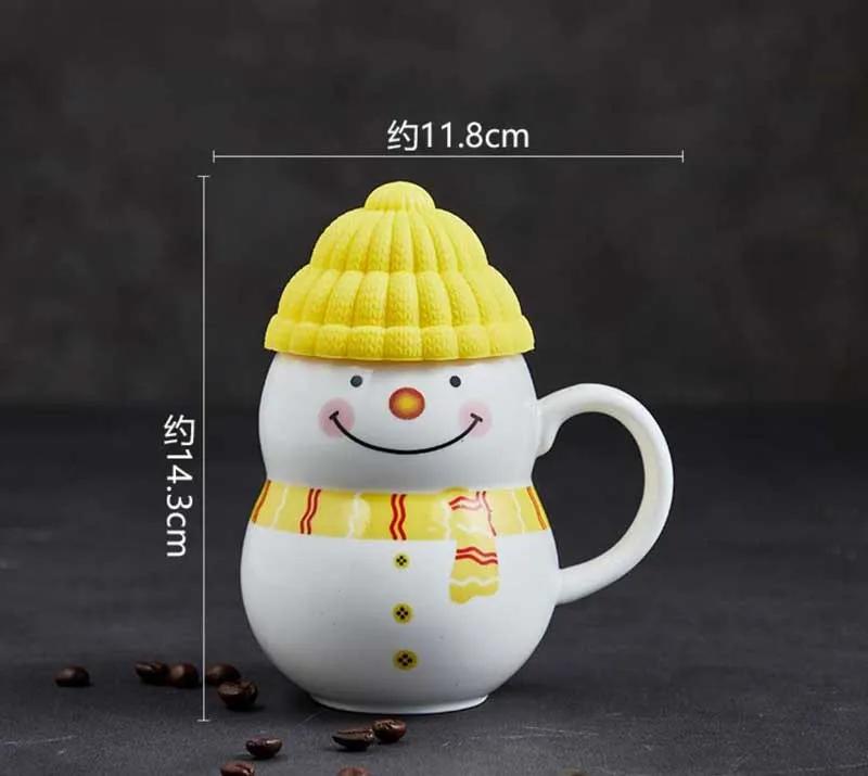 450 ml Leuke Kerst Koffie Mok Met Lepel Keramische Astronaut Vorm Melk Koffie Cup Festival Dárek Kerstman Thee Cup Nordic Mok