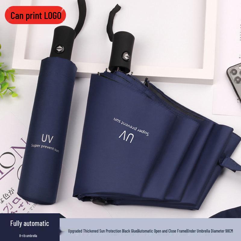 Peptide Silver Titanium Sunscreen Dual-Use Umbrella: Reflective, Sun & Rain Protection, VIP Princess Five-Fold Design.