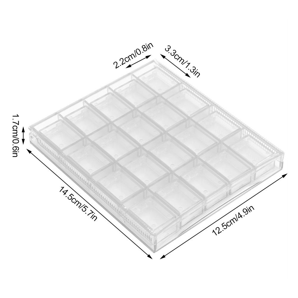 Detachable Dividers Transparent Nail Art Organizer  Nail ornament classification чистый