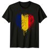 Tricou Bărbătesc cu Pete Steag Românesc Tricou Mândrie România Unisex