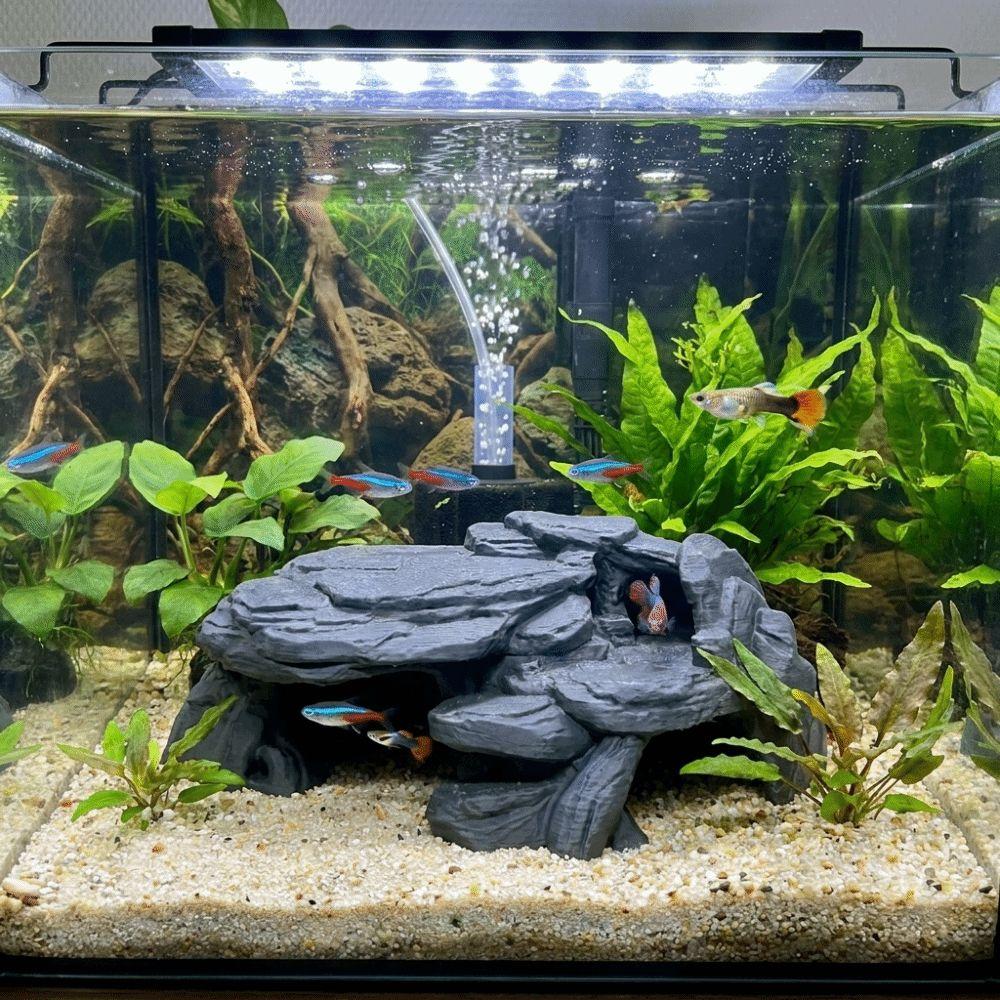 Simulated Rock Fish Tank Rockery Ornaments Realistic Texture Reptile Resting Place  Aquariums