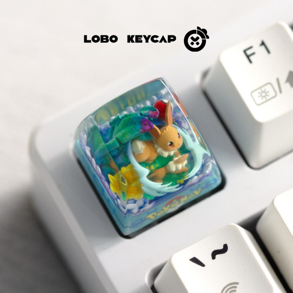 Pokemon Bulbasaur Charmander Transparent Keycap Keyboard Accessories Kawaii Anime Resin Shrink Drip Glue Keycap Oem Esc Original