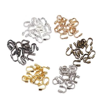 100 Stück 4,5x4mm Drahtschützer Drahtschutz Wächter Schützer Schlaufen U-Form Zubehör Verschlüsse Verbinder für Schmuckherstellung