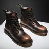 New Couple Boots Men's Women's Genuine Leather Motorcycle Shoes Breathable Waterproof Anti-Slip Warm Boots Fashion Ankle Boots