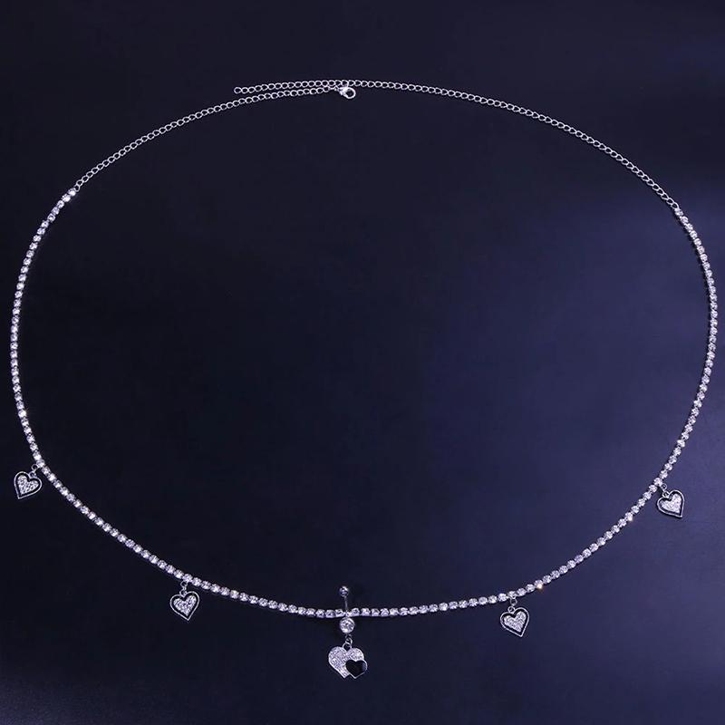 Fashion Navel Piercing Waist Chain Woman y2k Heart Butterfly Bead Belt Belly Chains Jewelry for Women free shipping
