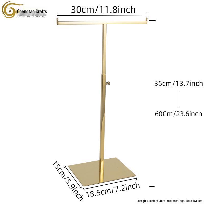 Stainless Steel T-Shaped Handbag & Scarf Display Stand