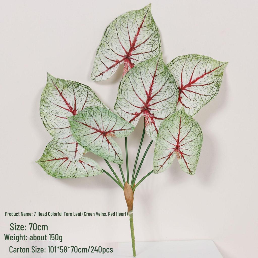 Nordic 7-Leaf Artificial Plant Decor Bundle for Indoor Living Room
