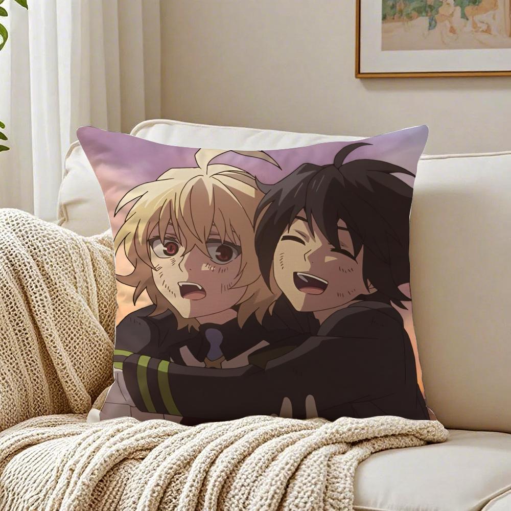 Dark Japanese Anime SSeraph of the End Cushion Cover Pillowcase Antidustmite living Room Sofa Decor Cushion Room